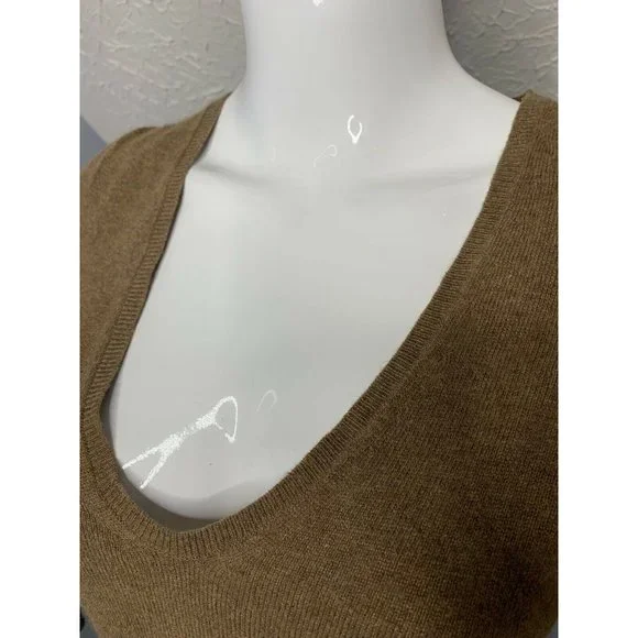 J CREW Women’s XS Brown Crew Sweater Wool/Rabbit Hair/Cashmere Blend V-N… - Picture 6 of 6